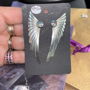 Silver Winged Earrings